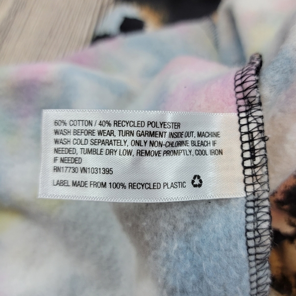 Wild Fable NWT Black Tie Dye Cropped Hoodie - Picture 6 of 8